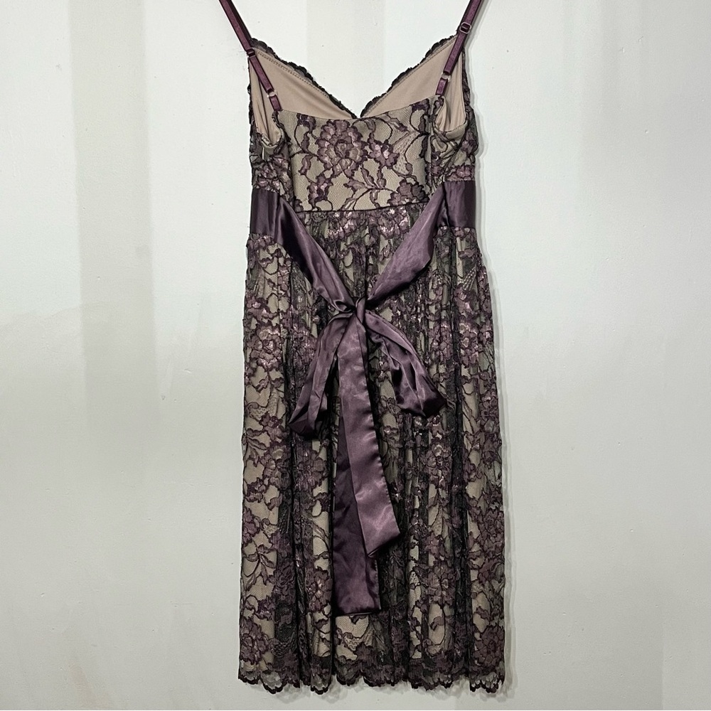 Vintage Dress Lace‎ Babydoll Y2K Empire L Made USA Purple Fairy Aqua Whimsigoth - Picture 2 of 12